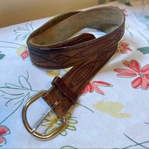 Vintage western leather belt